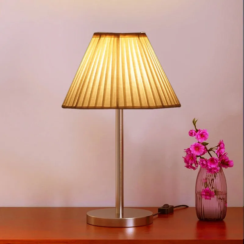 Noctra Glow Pleato Metal Table Lamp - OffWhite media 3