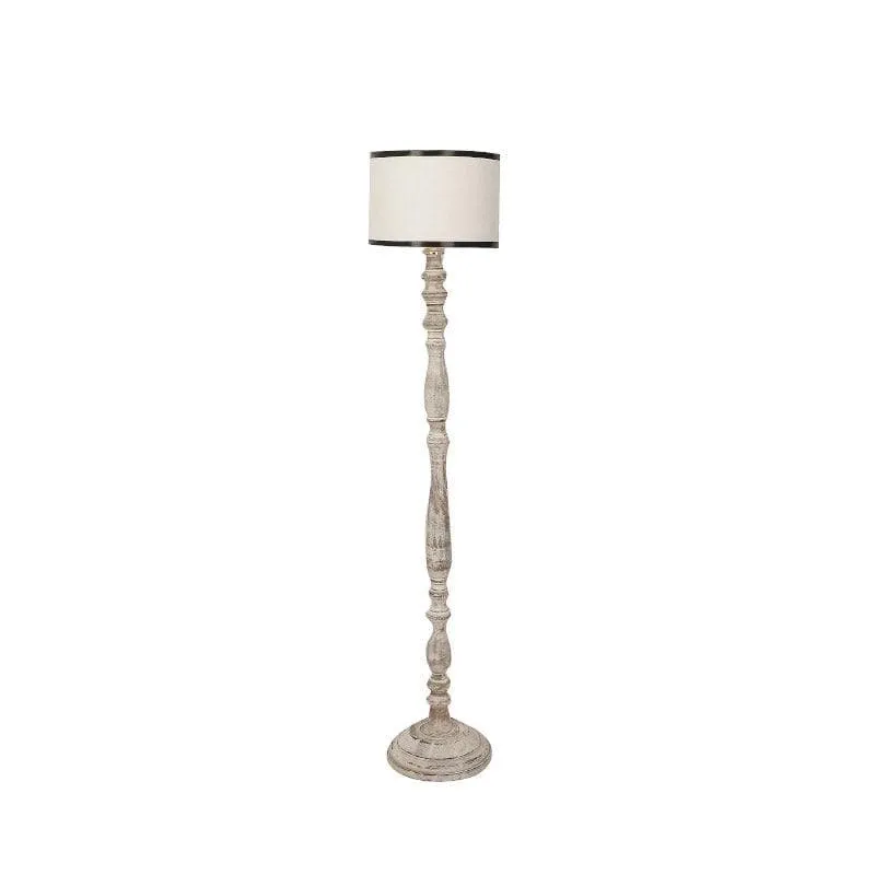 Natura Vivi Floor Lamp - White & Black media 5