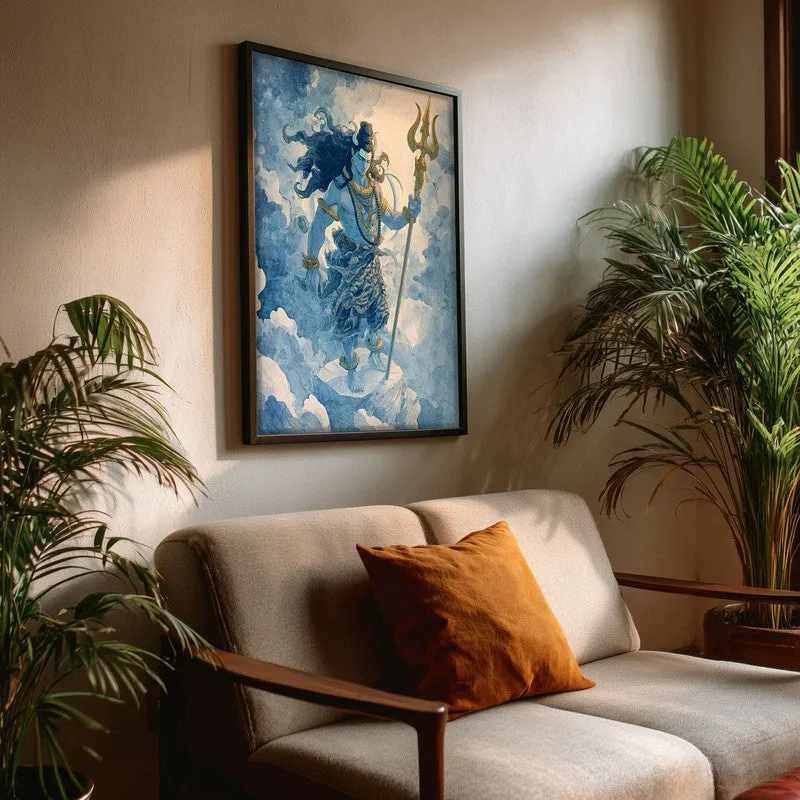 Mahadev With Trishul Divine I Archival Paper Wall Art media 3