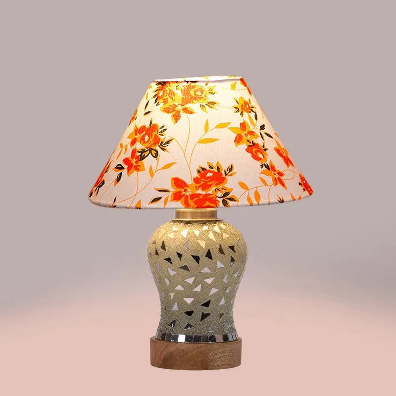 Liora Fleur Cone Wooden Table Lamp - Multicolor media 7