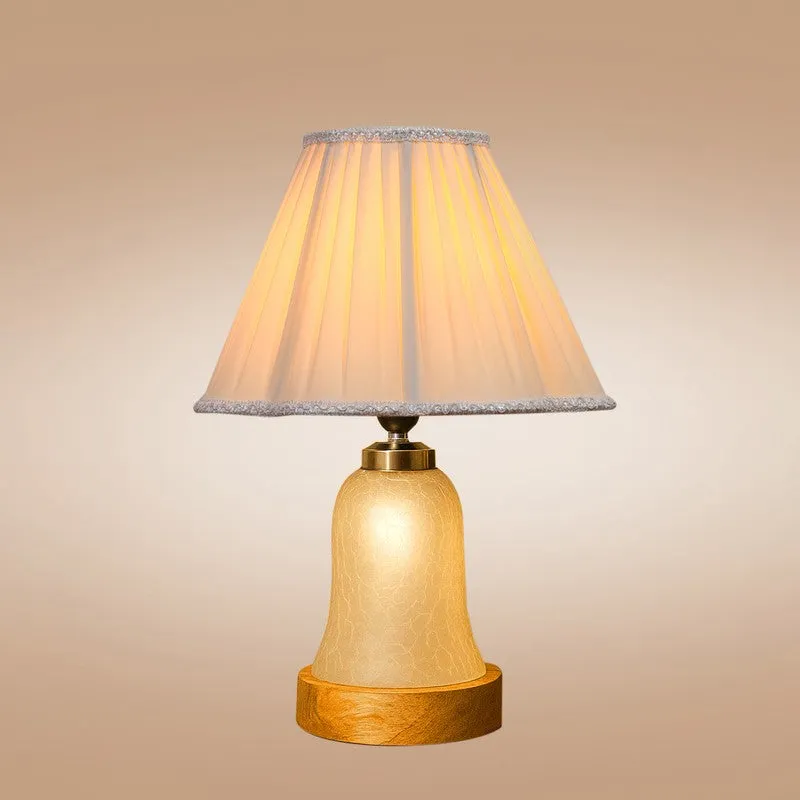 Zoravelle Pleated Wooden Table Lamp - OffWhite media 6