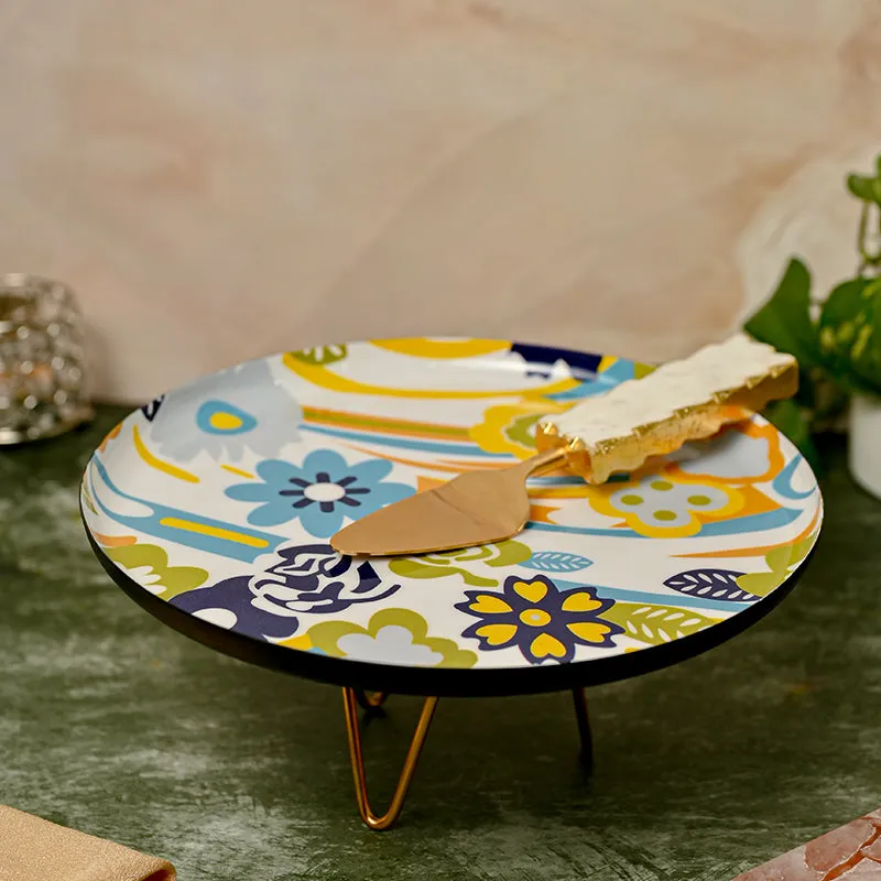 Ima Floral Metal Cake Stand media 1