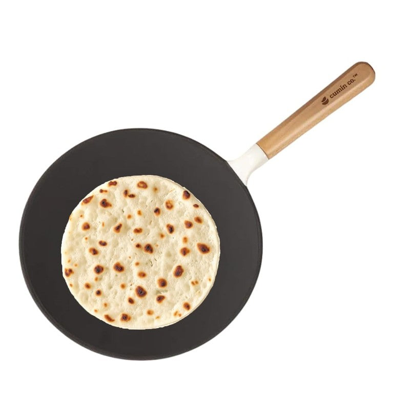 Cumin Co Enamel Cast Iron Roti Tawa - White media 3