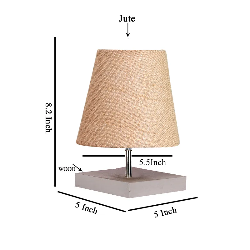 Alsa Jute Table Lamp - Beige,White media 5