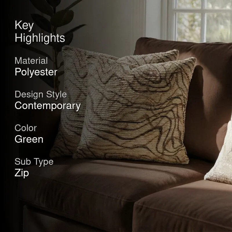 LiquidFlow Cushion Cover (Mocha) - Set Of Two media 2