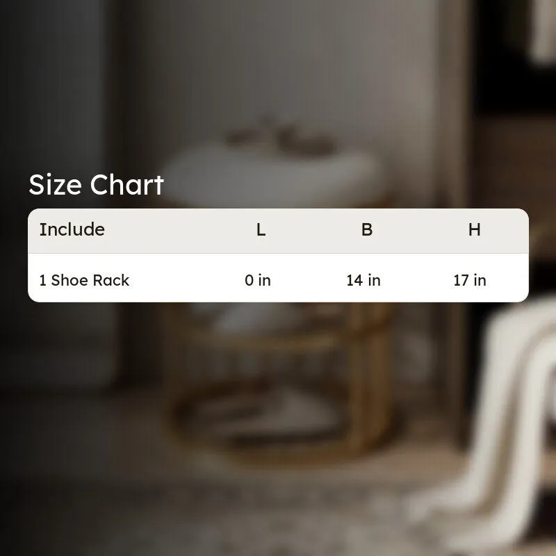 Minimal Metal Shoe Rack - Gold,White media 7