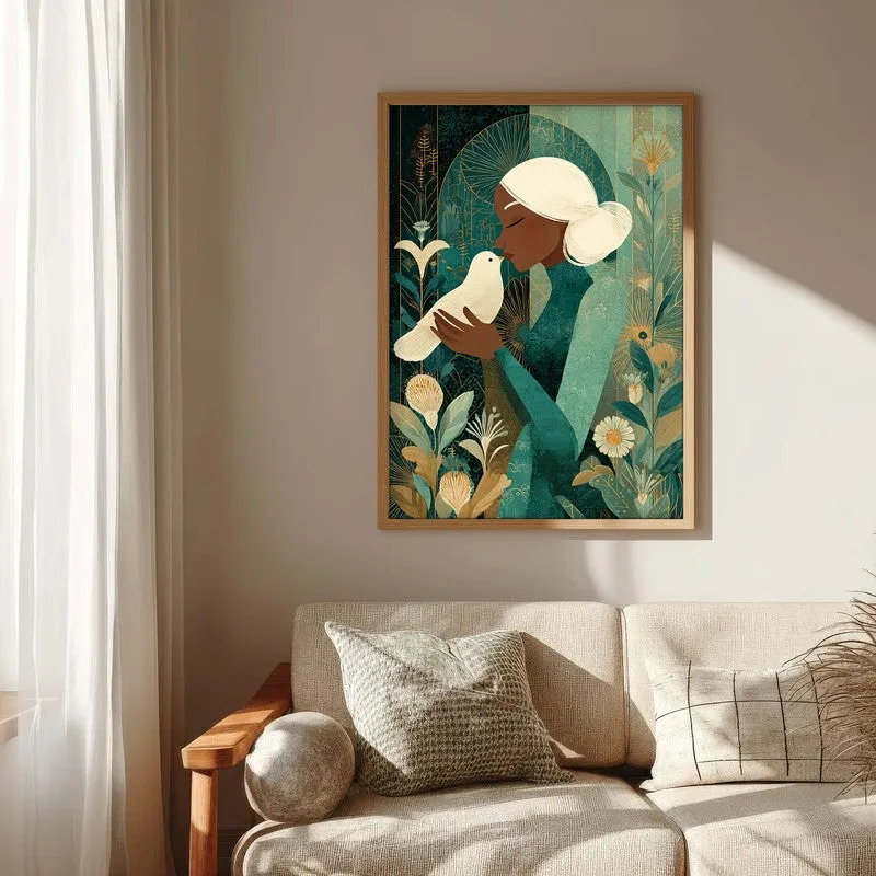 Dovelisse Canvas Wall Painting - Brown Frame media 6