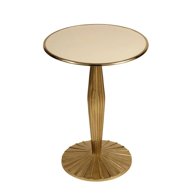 Bamboo Design Wooden Aluminum Side Table - Small media 4