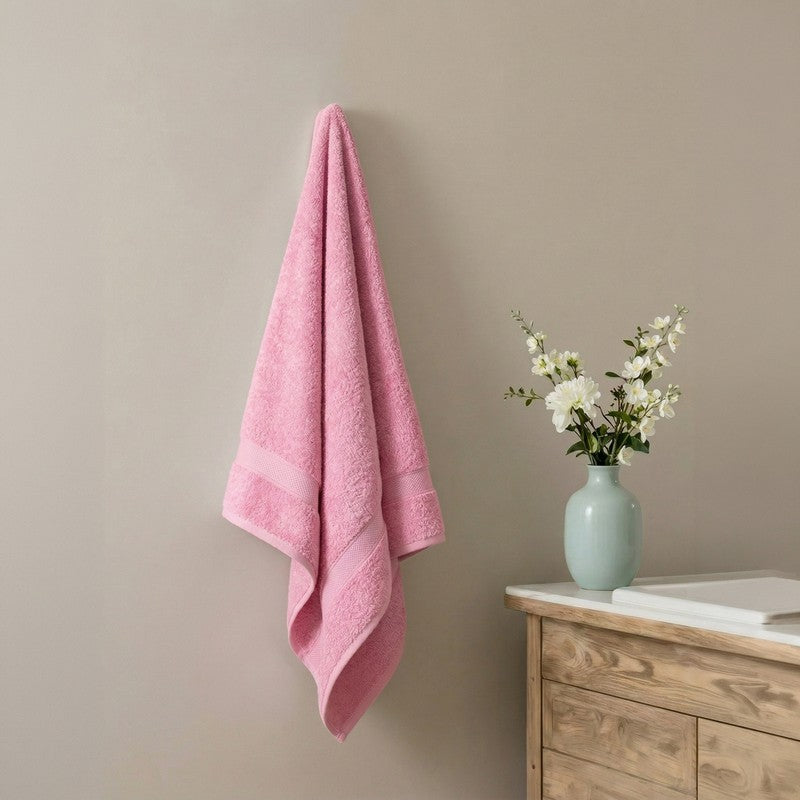Monte Carlo Soft Hush Pure Cotton Bath Towel - Pink - 75 x 150 cms