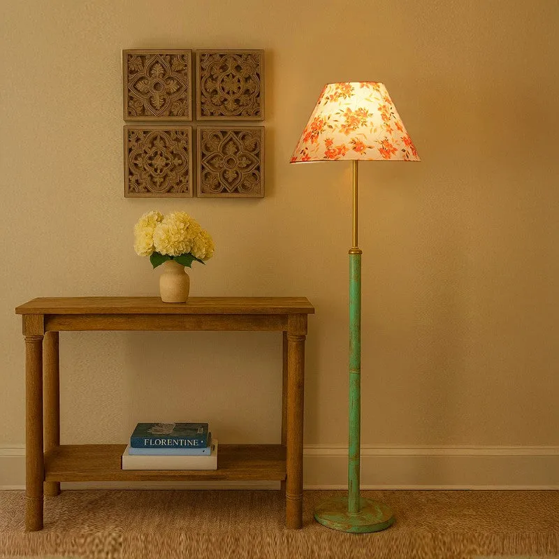 Terra Beam Wooden Floor Lamp - Orange media 1