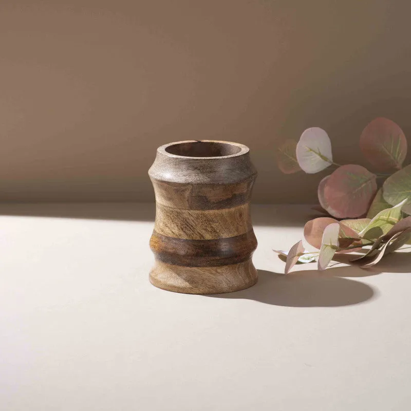 Soriva Handcrafted Mango Wood Cutlery Stand media 1