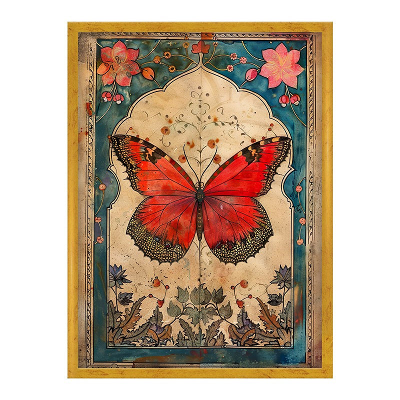 Orange Butterfly Wall Art media 2