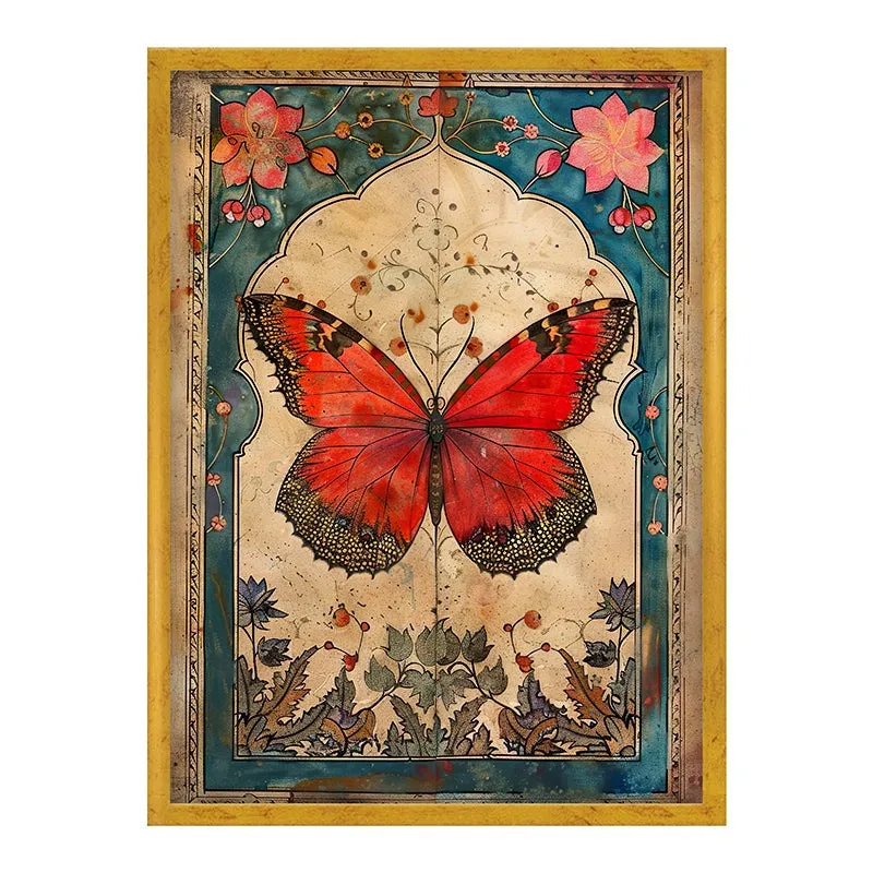 Orange Butterfly Wall Art media 2