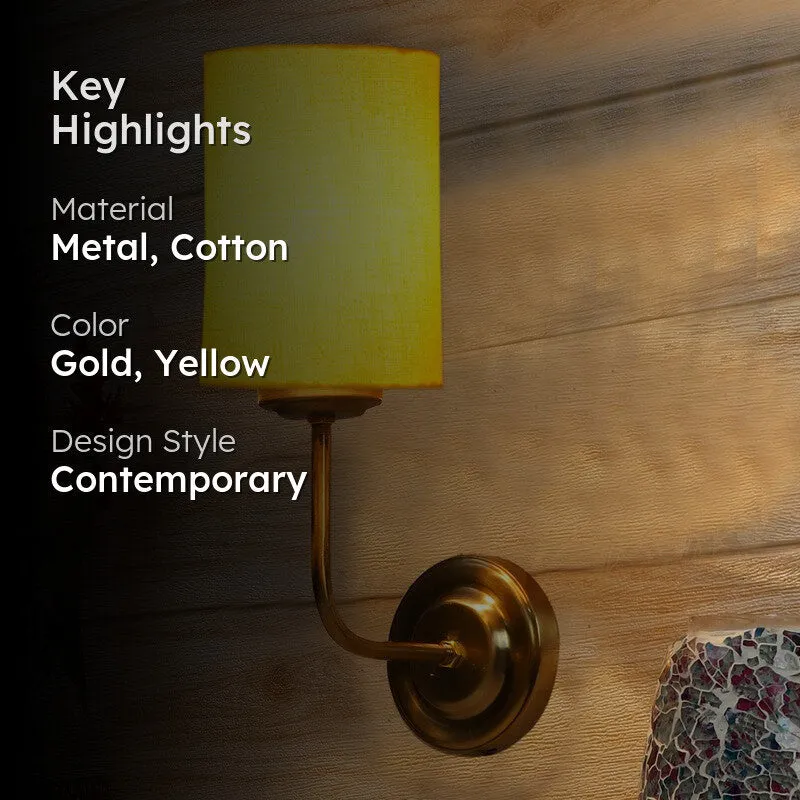 Lumoire Metal Wall Lamp - Gold,Yellow media 2
