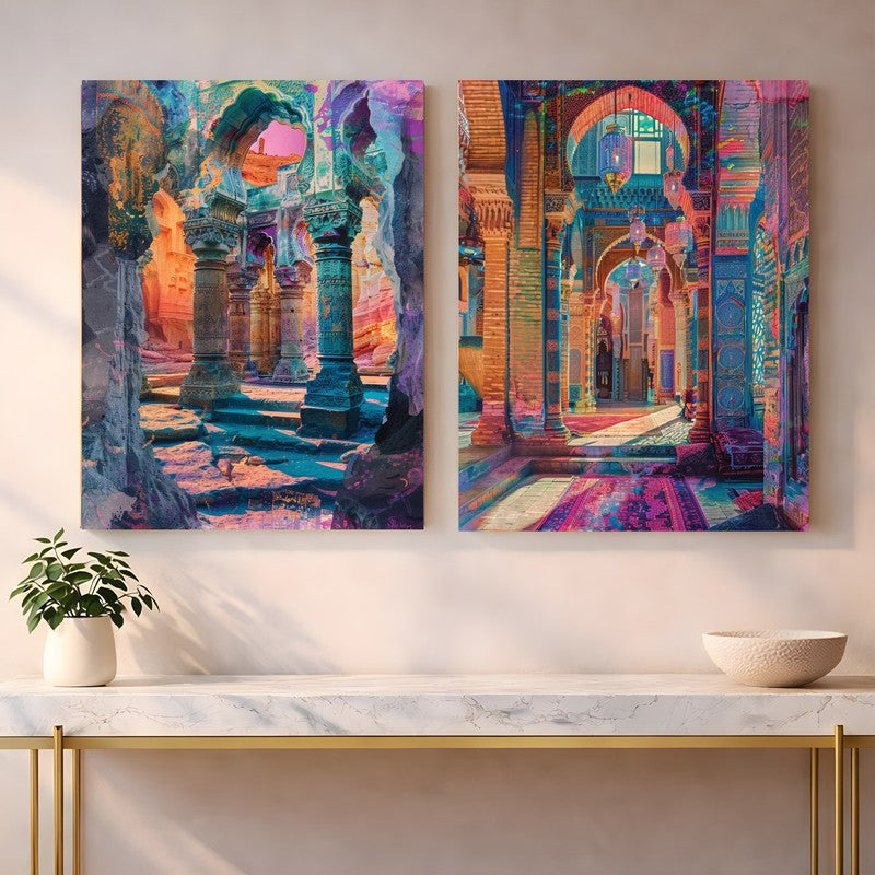 VintageHallways Canvas Wall Art - Set of Two