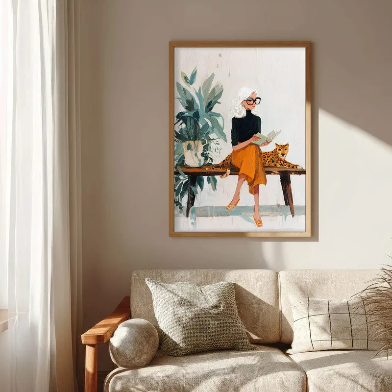 Jungle Journey Canvas Wall Painting - Brown Frame media 6
