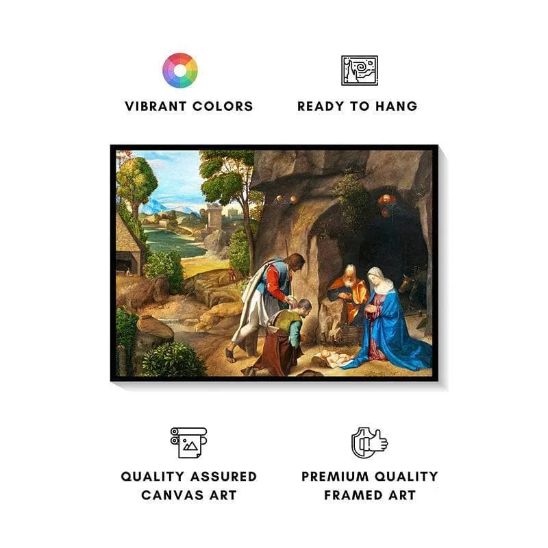 Giorgiones Canvas Wall Painting - Black Frame media 4