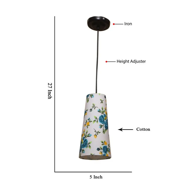 Solarae Metal Ceiling Lamp - White & Blue media 8