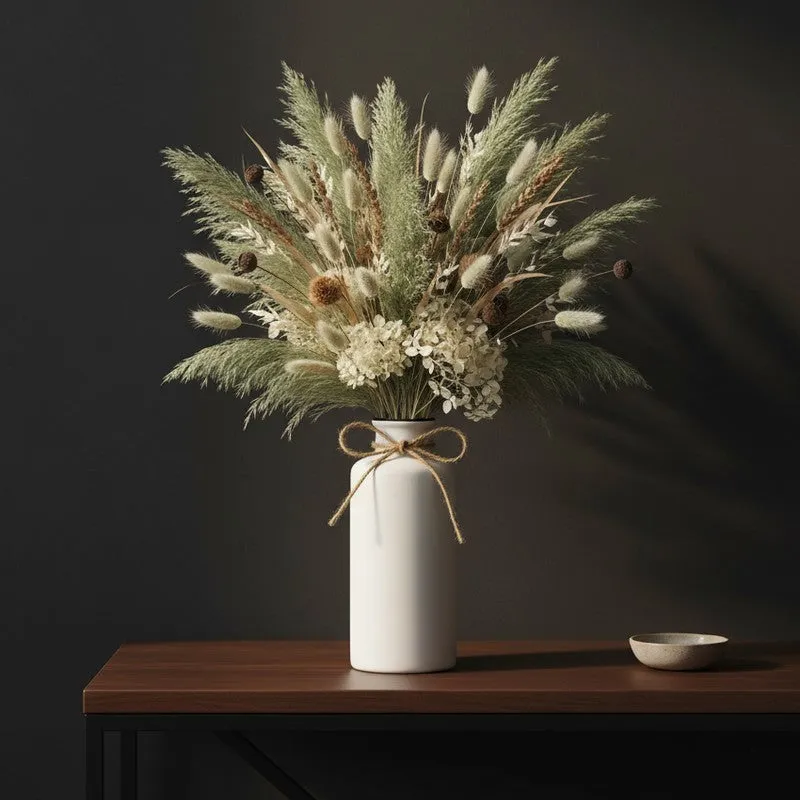 Solvia Minimal Cylindrical Ceramic Vase - White media 4