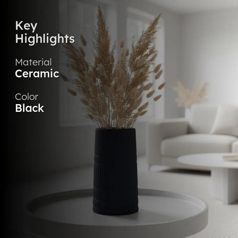 Midnight Groove Ceramic Vase media 2