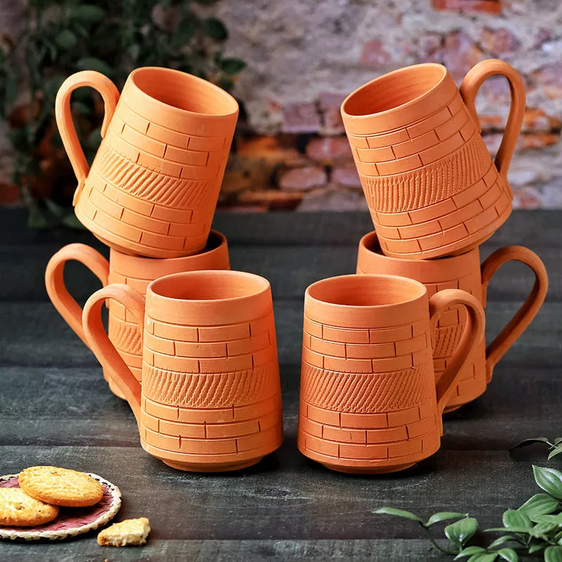 Praharsha Terracotta Coffee Mug (400 mL Each) - Set of Six media 4