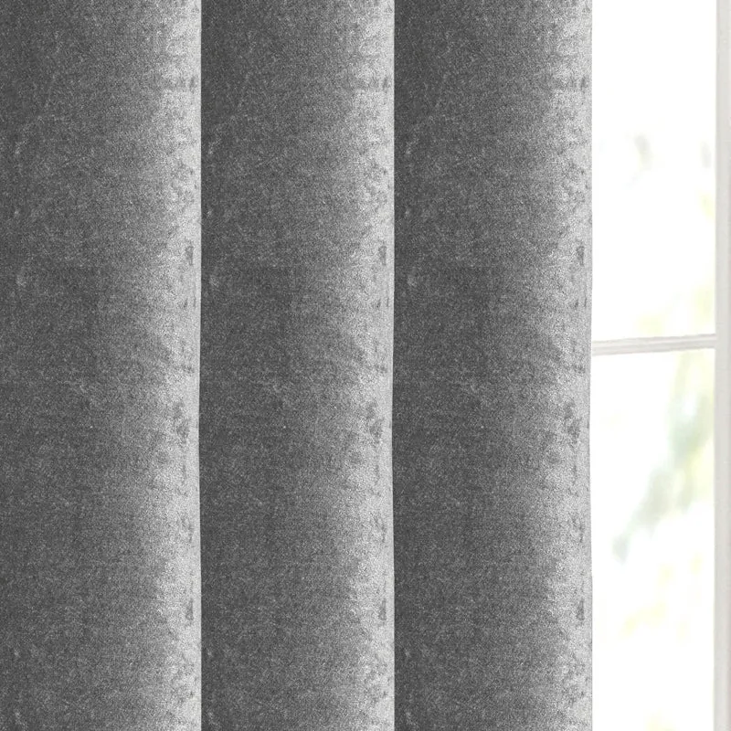 Saral Home Auriel Blackout Curtain (Grey) - Set Of Two media 4