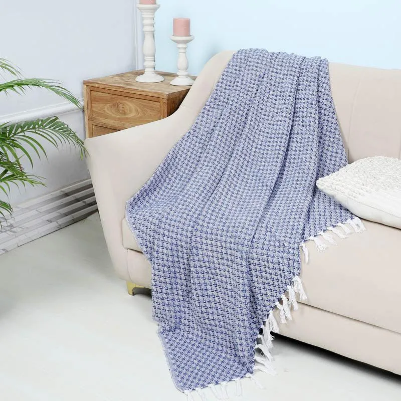 Azira Cotton Throw - Royal Blue media 1