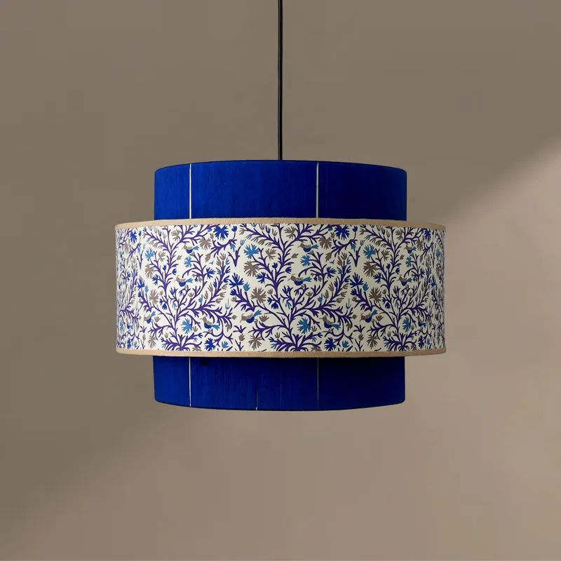 Fig Living Colour Weave Cotton Ceiling Lamp - Blue - 3