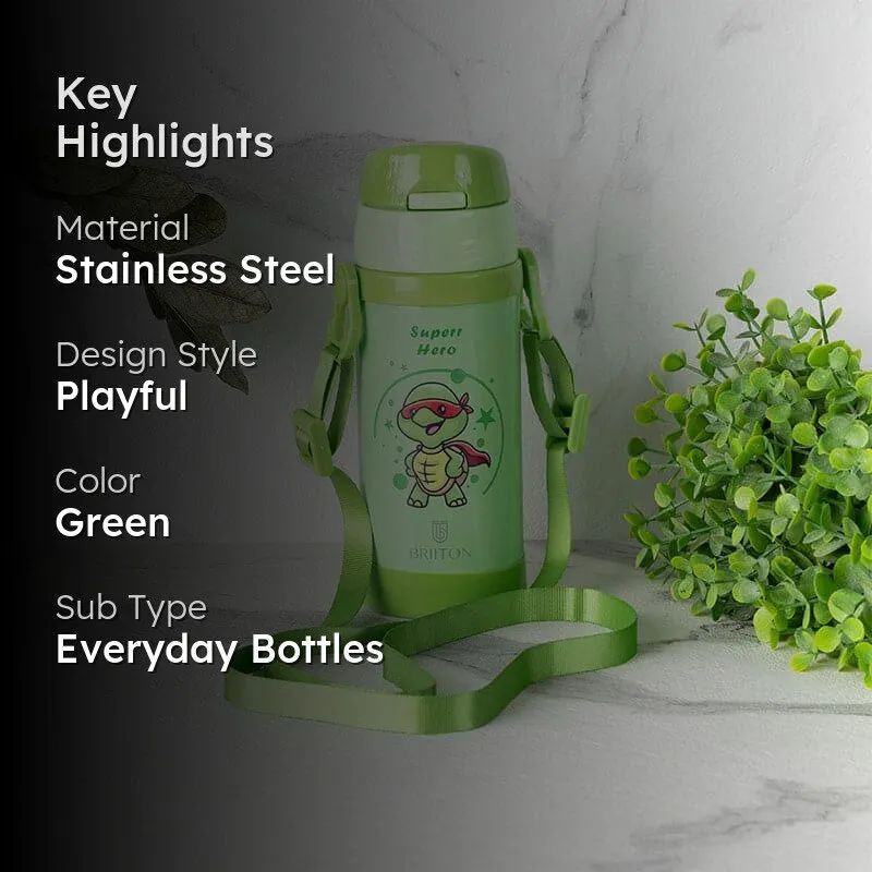Funtura Hugo Water Bottle (Green) - 350 mL media 2