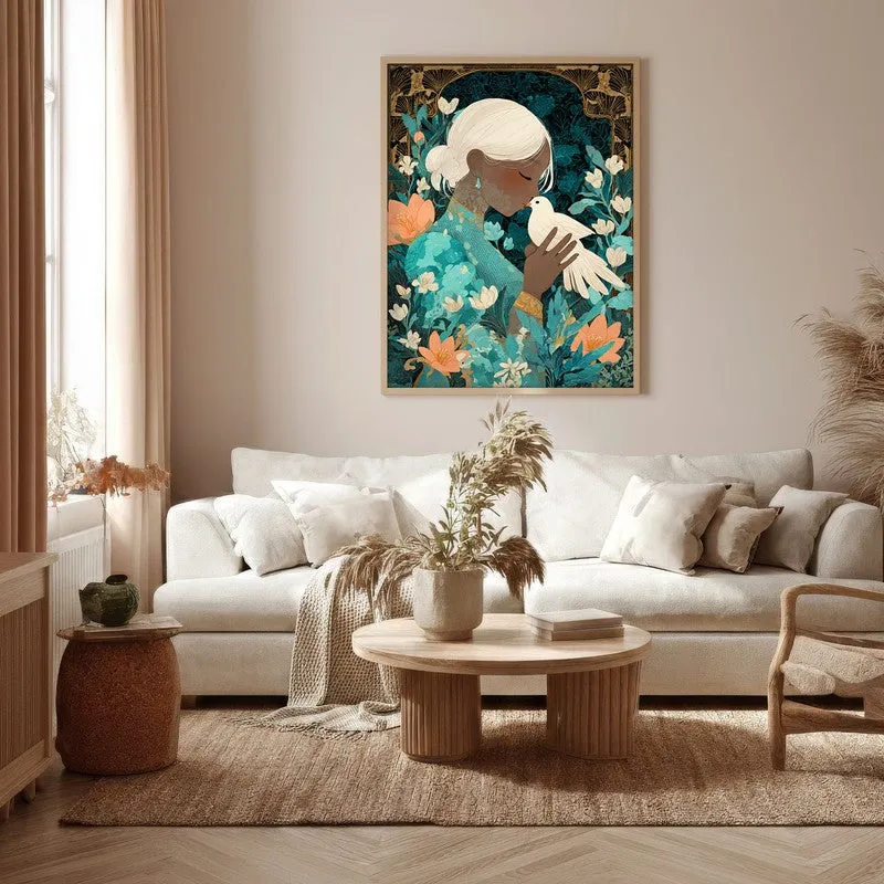 Miraye Canvas Wall Painting With Brown Frame media 5