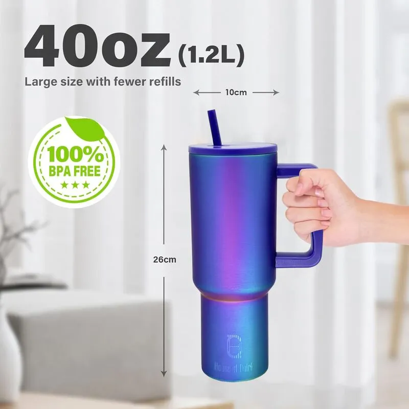 Mirage Luxe Stainless Steel Tumbler (1200 ML) - Blue media 8