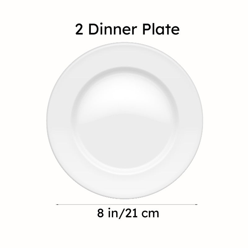 Liora Striped Dinner Plate(Red & Beige) - Set Of Two media 8