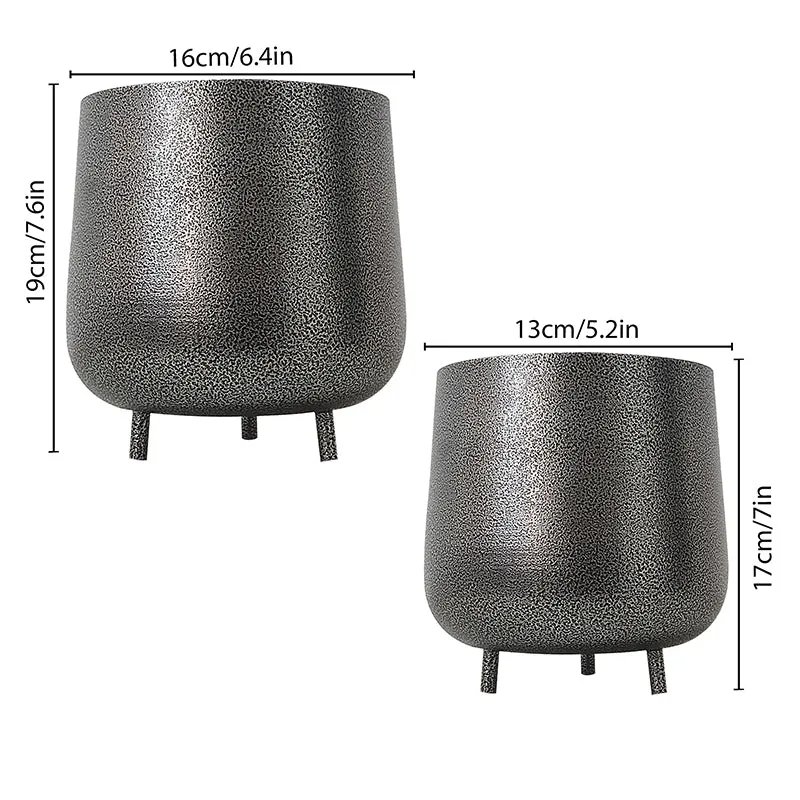 Zintra Metal Planter - Silver media 5