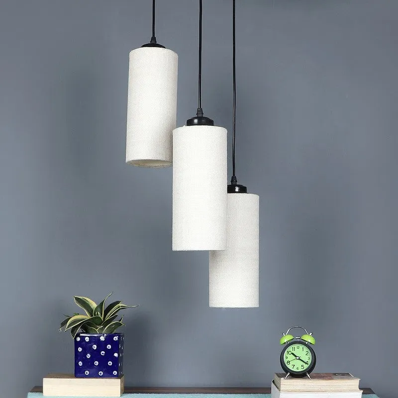 Cylentra Triple Metal Ceiling Lamp - White media 3