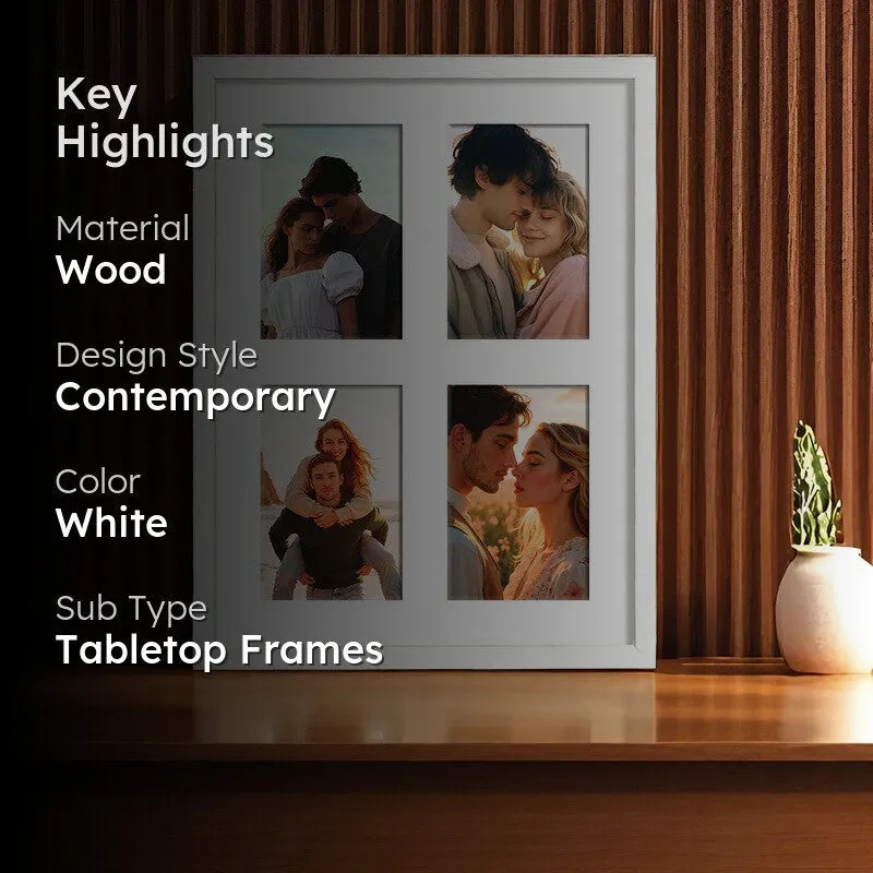 Joy Collage Photo Frame - White media 2