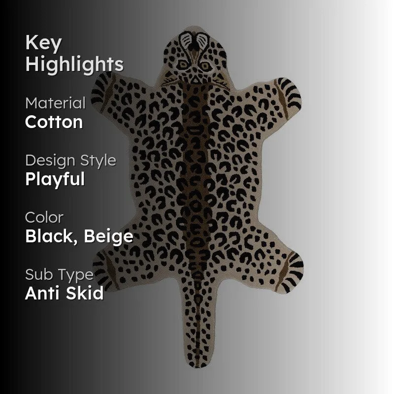 Jungle Spot Cotton Carpet - Beige media 2