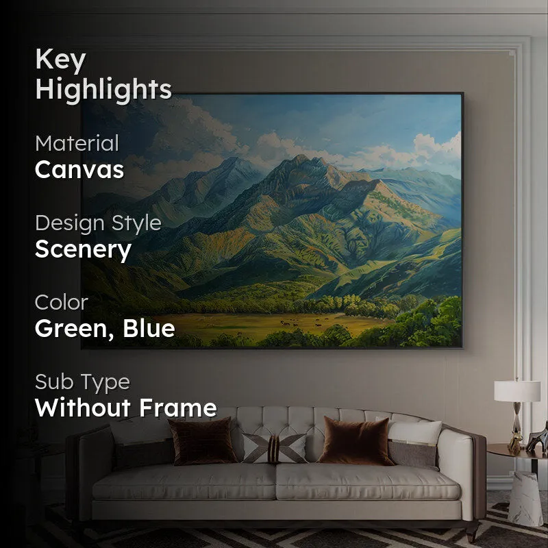 Mountain Greenery Canvas Wall Painting media 2