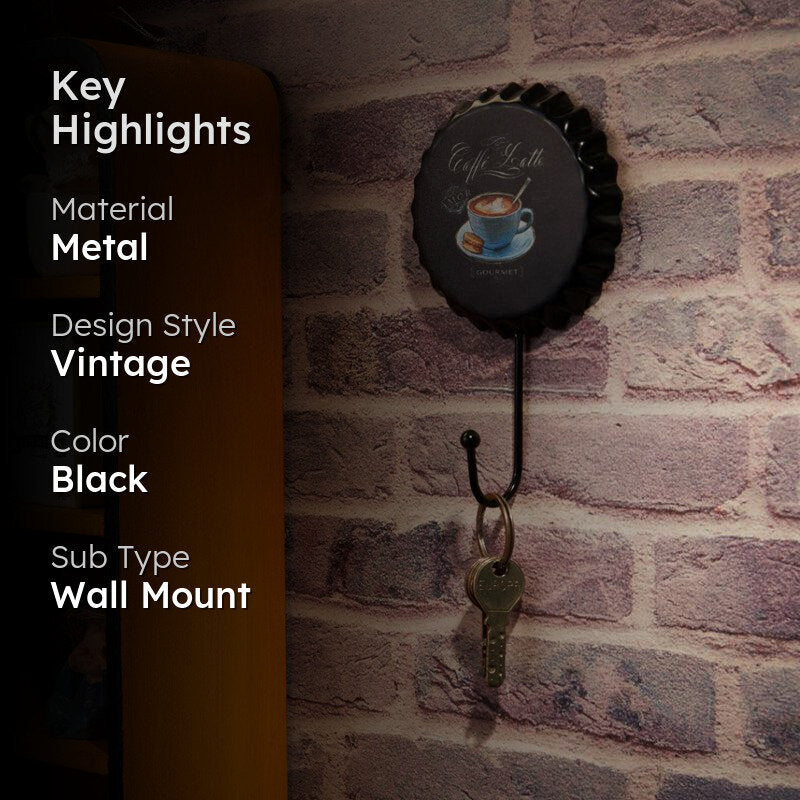 Gourmet Coffee Retro Wall Hook media 2