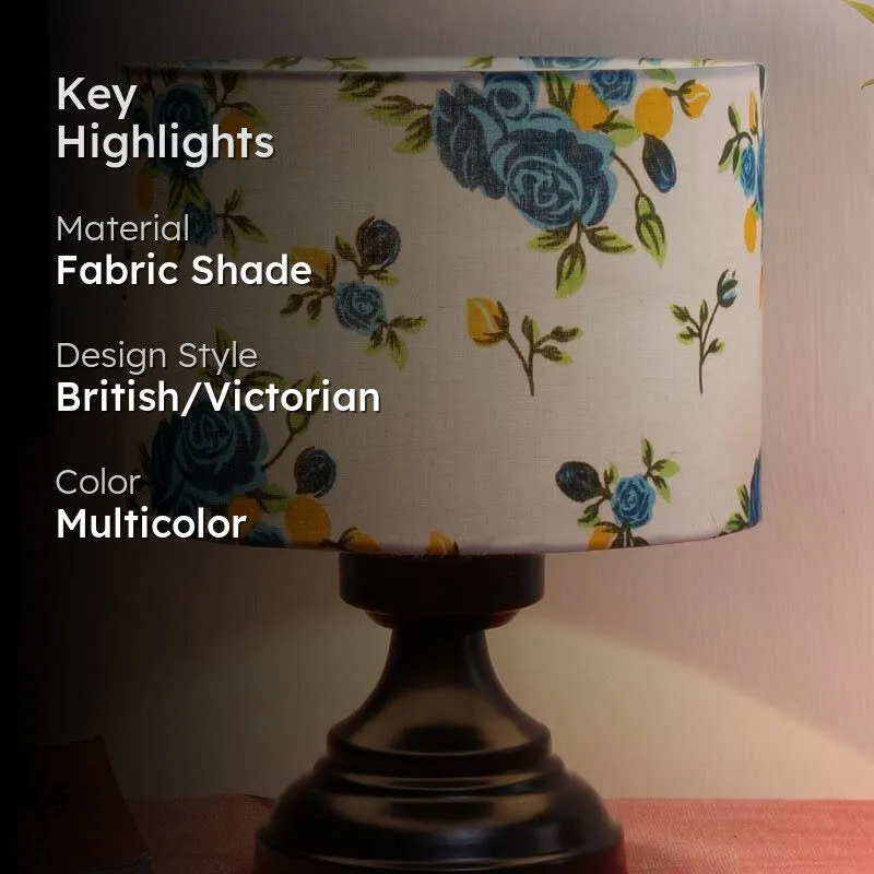 Fleur Burst Fabric Table Lamp - Multicolor media 2