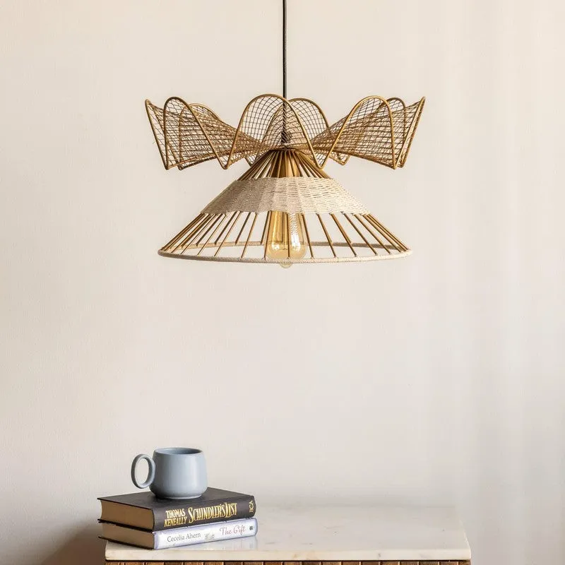 Aurelle Weave Fucius Steel Ceiling Lamp media 2