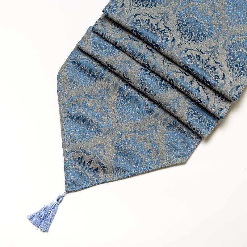 Pierre Paisley Jacquard Table Runner- Dark Blue media 4
