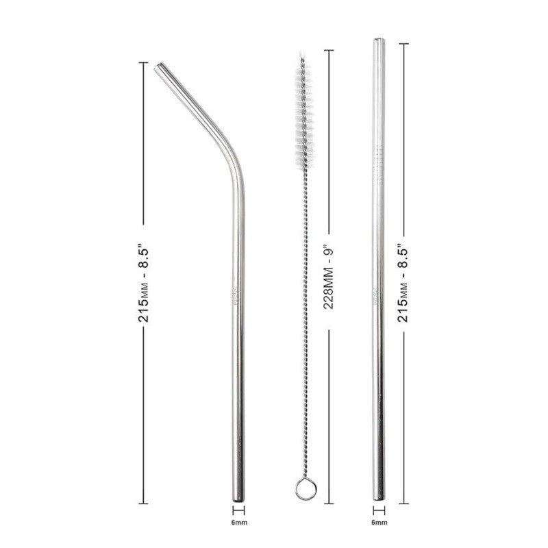 Eco (Friendly Reusable Stainless Steel Straw) - Set Of Four media 6