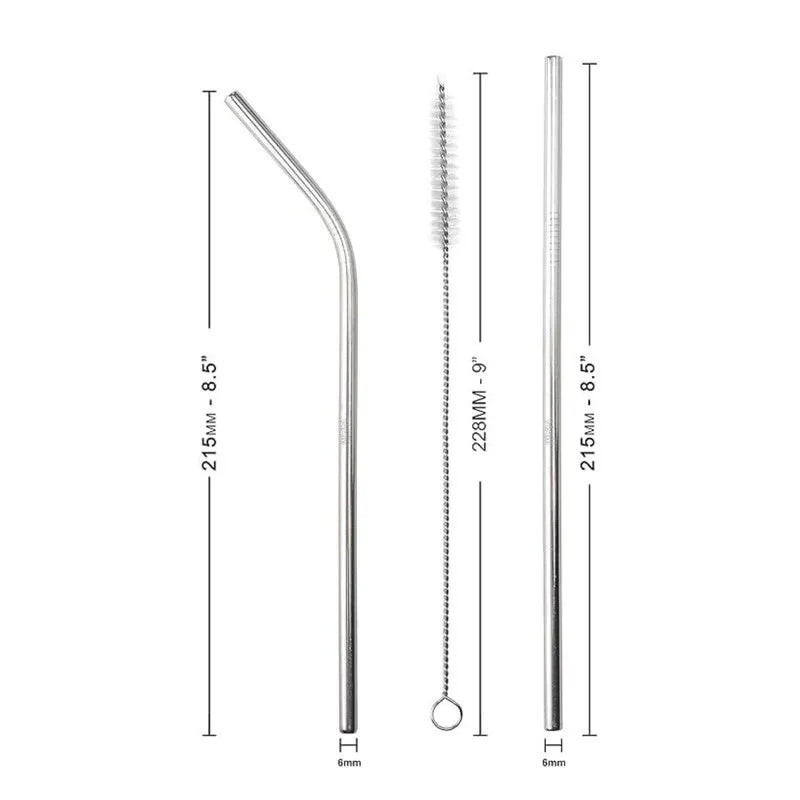 Eco (Friendly Reusable Stainless Steel Straw) - Set Of Four media 6