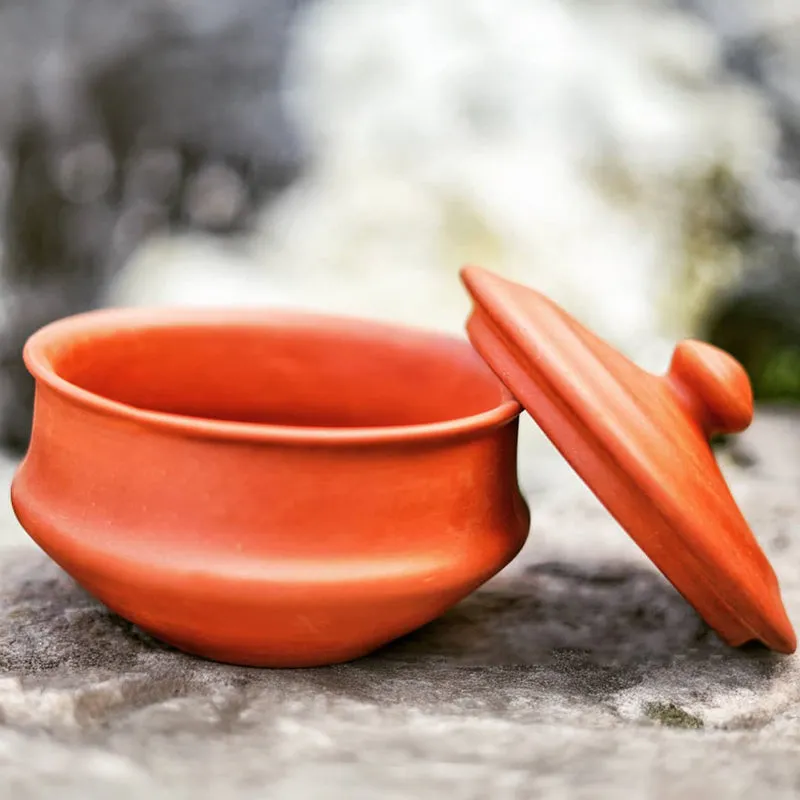 Mitti Terracotta Serving Handi With Lid - 900 mL media 4