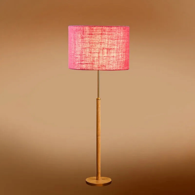 Zenith Glow Wooden Floor Lamp - Pink media 6