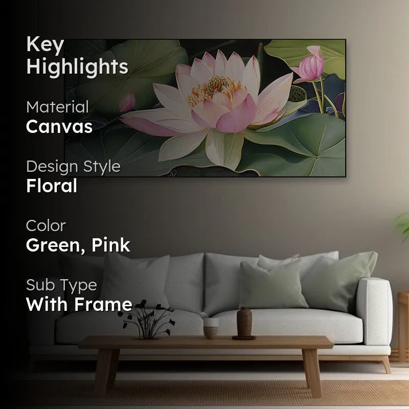 Water Lilly Canvas Wall Painting media 2