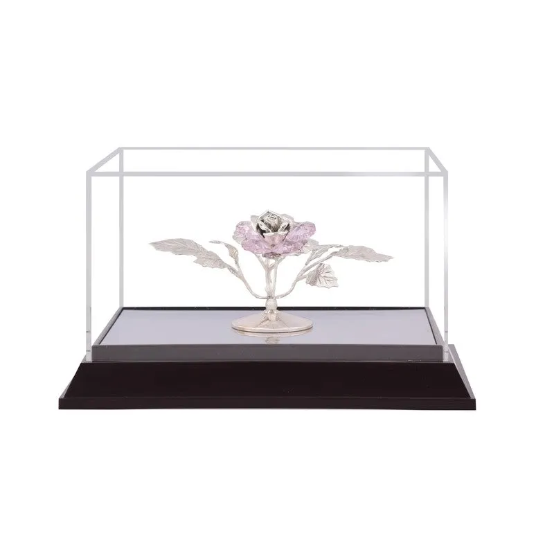 Sovereign Floral Shine Silver Plated Mild Steel Showpiece media 4
