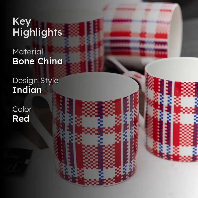Sonaki Bone China Coffee Mug (360 mL Each) - Set of Four media 2