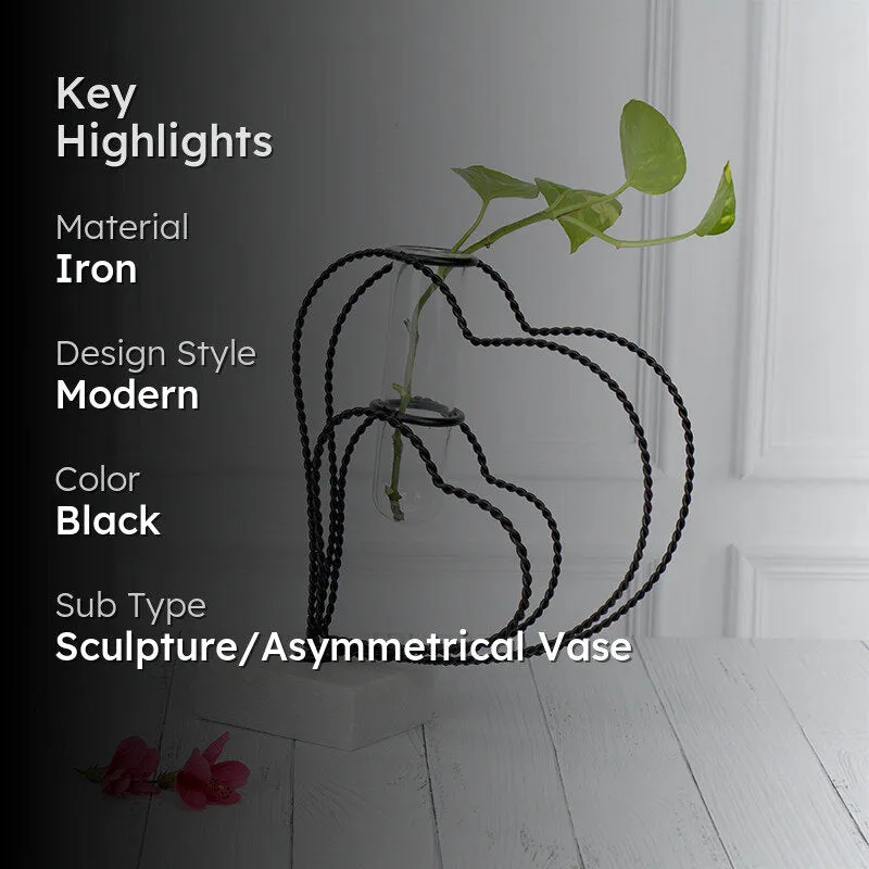 Crossed Hearts Planter - Black media 2