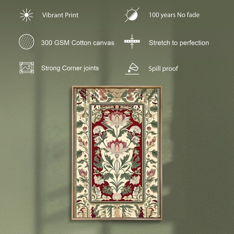 Sundar Bagan Canvas Traditional Wall Art With Frame media 5